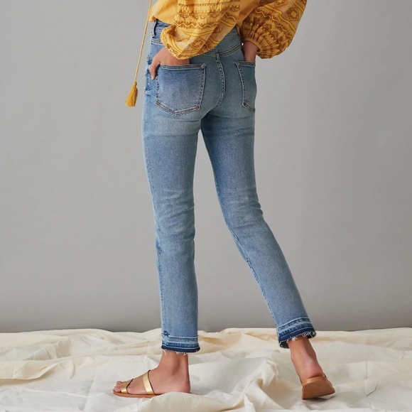 Pilcro | Slim Straight Cigarette Distressed Denim Jeans - Picture 4 of 8